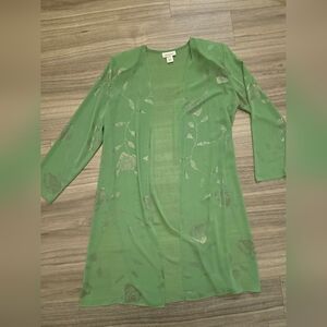 Green Floral Women's Kimono